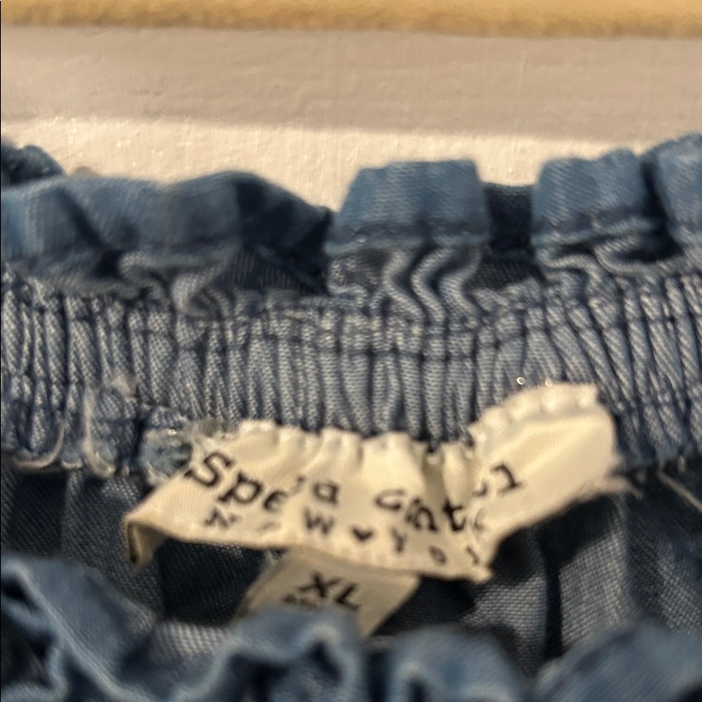 Denim Ruffled Tunic - Picture 3 of 3